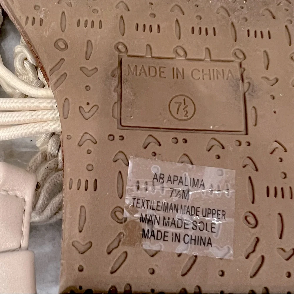 American Rag Open Toe Crochet Sandal Sz 7.5 - Picture 10 of 10